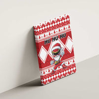 Power Red Ranger Santa Claus Canvas Wall Art Funny Christmas - Wonder Print Shop