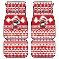 Personalized Power Red Ranger Santa Claus Car Mats Funny Christmas - Wonder Print Shop