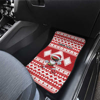 Personalized Power Red Ranger Santa Claus Car Mats Funny Christmas - Wonder Print Shop