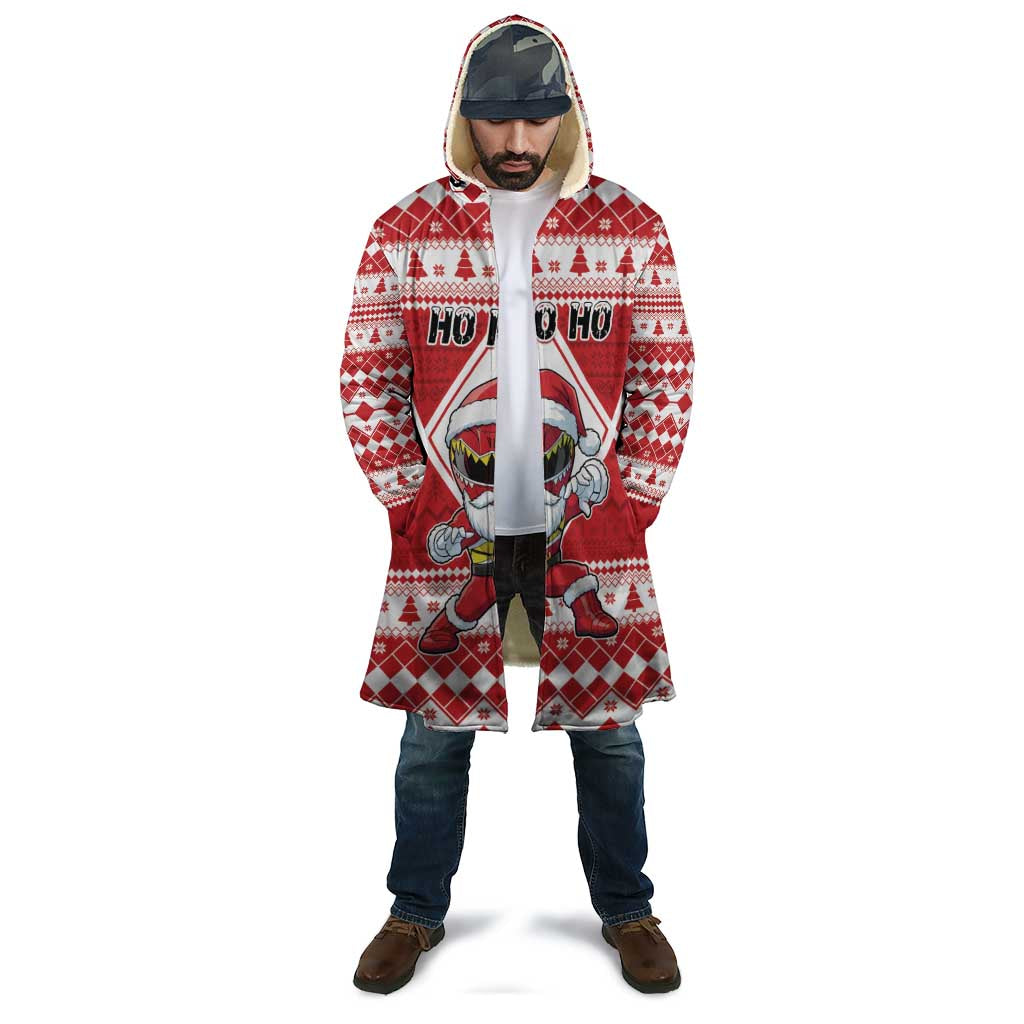 Personalized Power Red Ranger Santa Claus Cloak Funny Christmas - Wonder Print Shop