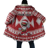 Personalized Power Red Ranger Santa Claus Cloak Funny Christmas - Wonder Print Shop