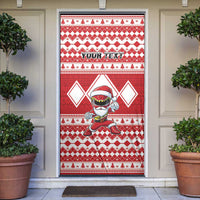 Personalized Power Red Ranger Santa Claus Door Cover Funny Christmas - Wonder Print Shop