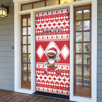 Personalized Power Red Ranger Santa Claus Door Cover Funny Christmas - Wonder Print Shop