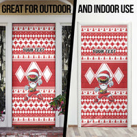 Personalized Power Red Ranger Santa Claus Door Cover Funny Christmas - Wonder Print Shop