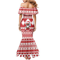 Personalized Power Red Ranger Santa Claus Family Matching Mermaid Dress and Hawaiian Shirt Funny Christmas - Wonder Print Shop