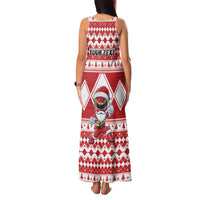 Personalized Power Red Ranger Santa Claus Family Matching Tank Maxi Dress and Hawaiian Shirt Funny Christmas - Wonder Print Shop