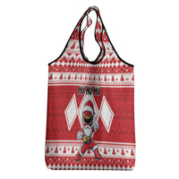 Power Red Ranger Santa Claus Grocery Bag Funny Christmas - Wonder Print Shop