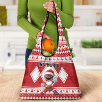 Power Red Ranger Santa Claus Grocery Bag Funny Christmas - Wonder Print Shop