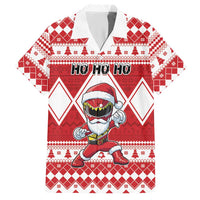 Personalized Power Red Ranger Santa Claus Hawaiian Shirt Funny Christmas - Wonder Print Shop