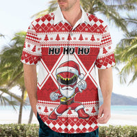 Personalized Power Red Ranger Santa Claus Hawaiian Shirt Funny Christmas - Wonder Print Shop