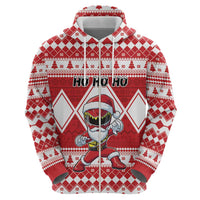 Personalized Power Red Ranger Santa Claus Hoodie Funny Christmas - Wonder Print Shop