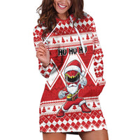 Personalized Power Red Ranger Santa Claus Hoodie Dress Funny Christmas - Wonder Print Shop