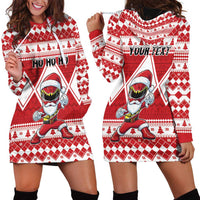 Personalized Power Red Ranger Santa Claus Hoodie Dress Funny Christmas - Wonder Print Shop
