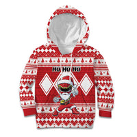 Personalized Power Red Ranger Santa Claus Kid Hoodie Funny Christmas - Wonder Print Shop
