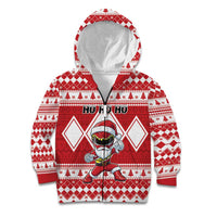 Personalized Power Red Ranger Santa Claus Kid Hoodie Funny Christmas - Wonder Print Shop