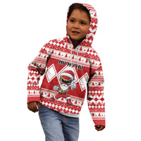Personalized Power Red Ranger Santa Claus Kid Hoodie Funny Christmas - Wonder Print Shop