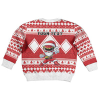 Power Red Ranger Santa Claus Kid Ugly Christmas Sweater Funny Christmas - Wonder Print Shop