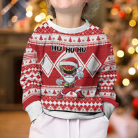 Power Red Ranger Santa Claus Kid Ugly Christmas Sweater Funny Christmas - Wonder Print Shop