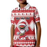 Personalized Power Red Ranger Santa Claus Kid Polo Shirt Funny Christmas - Wonder Print Shop