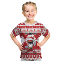 Personalized Power Red Ranger Santa Claus Kid T Shirt Funny Christmas - Wonder Print Shop