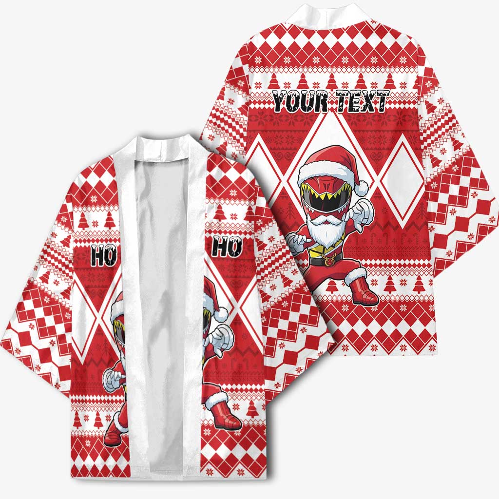Personalized Power Red Ranger Santa Claus Kimono Funny Christmas - Wonder Print Shop