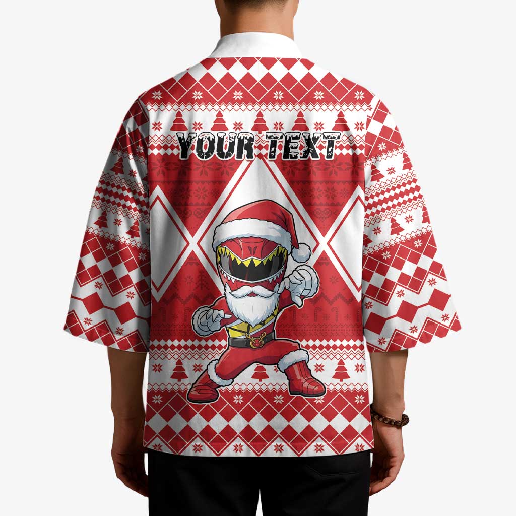Personalized Power Red Ranger Santa Claus Kimono Funny Christmas - Wonder Print Shop