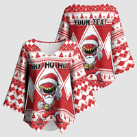 Personalized Power Red Ranger Santa Claus Kimono Sleeve Blouse Funny Christmas - Wonder Print Shop