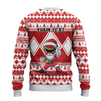 Power Red Ranger Santa Claus Ugly Christmas Sweater Funny Christmas - Wonder Print Shop