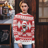 Power Red Ranger Santa Claus Ugly Christmas Sweater Funny Christmas - Wonder Print Shop