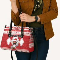 Power Red Ranger Santa Claus Leather Bag Funny Christmas - Wonder Print Shop