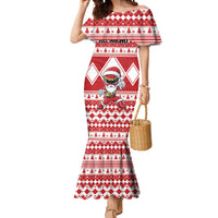 Personalized Power Red Ranger Santa Claus Mermaid Dress Funny Christmas - Wonder Print Shop