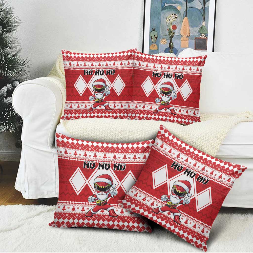 Power Red Ranger Santa Claus Pillow Cover Funny Christmas - Wonder Print Shop