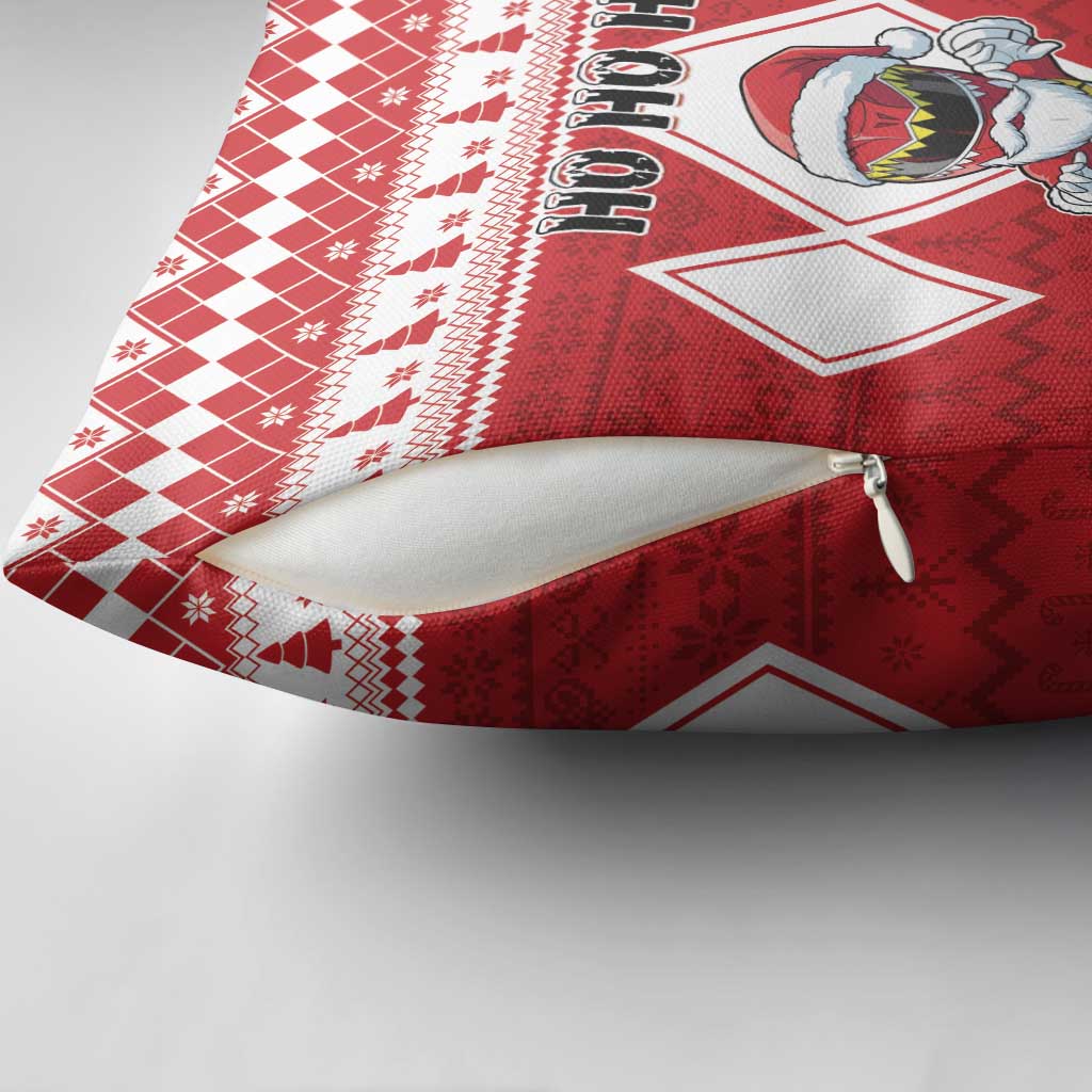 Power Red Ranger Santa Claus Pillow Cover Funny Christmas - Wonder Print Shop
