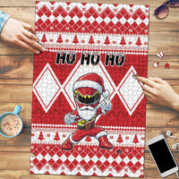 Power Red Ranger Santa Claus Puzzle Funny Christmas - Wonder Print Shop