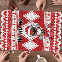 Power Red Ranger Santa Claus Puzzle Funny Christmas - Wonder Print Shop