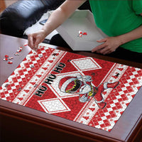 Power Red Ranger Santa Claus Puzzle Funny Christmas - Wonder Print Shop