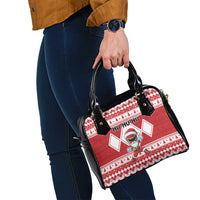 Power Red Ranger Santa Claus Shoulder Handbag Funny Christmas - Wonder Print Shop
