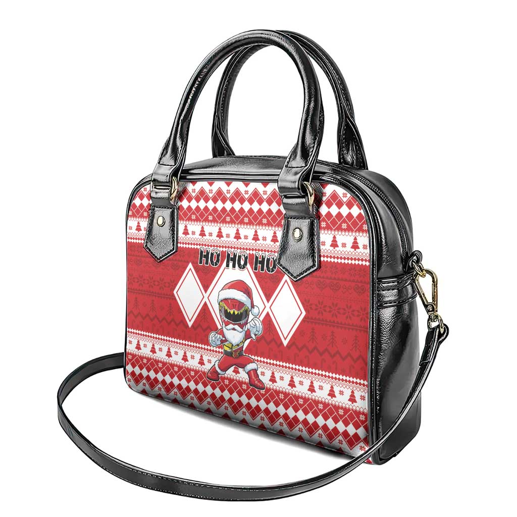Power Red Ranger Santa Claus Shoulder Handbag Funny Christmas - Wonder Print Shop