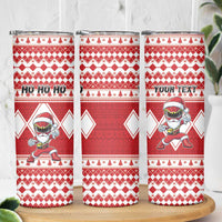 Personalized Power Red Ranger Santa Claus Skinny Tumbler Funny Christmas - Wonder Print Shop