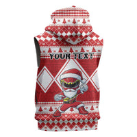 Personalized Power Red Ranger Santa Claus Sleeveless Hoodie Funny Christmas - Wonder Print Shop