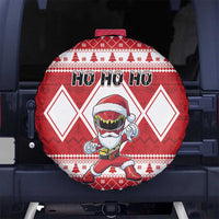 Power Red Ranger Santa Claus Spare Tire Cover Funny Christmas - Wonder Print Shop