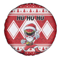 Power Red Ranger Santa Claus Spare Tire Cover Funny Christmas - Wonder Print Shop