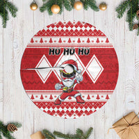 Power Red Ranger Santa Claus Tree Skirt Funny Christmas - Wonder Print Shop