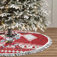 Power Red Ranger Santa Claus Tree Skirt Funny Christmas - Wonder Print Shop