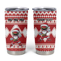 Personalized Power Red Ranger Santa Claus Tumbler Cup Funny Christmas - Wonder Print Shop