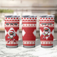 Personalized Power Red Ranger Santa Claus Tumbler Cup Funny Christmas - Wonder Print Shop