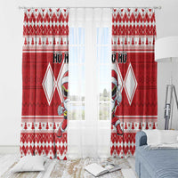 Power Red Ranger Santa Claus Window Curtain Funny Christmas - Wonder Print Shop