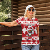 Personalized Power Red Ranger Santa Claus Women Polo Shirt Funny Christmas - Wonder Print Shop