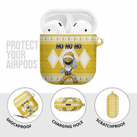 Power Yellow Ranger Santa Claus AirPods Case Funny Christmas - Wonder Print Shop