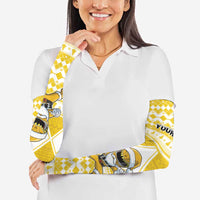 Personalized Power Yellow Ranger Santa Claus Arm Sleeves Funny Christmas - Wonder Print Shop